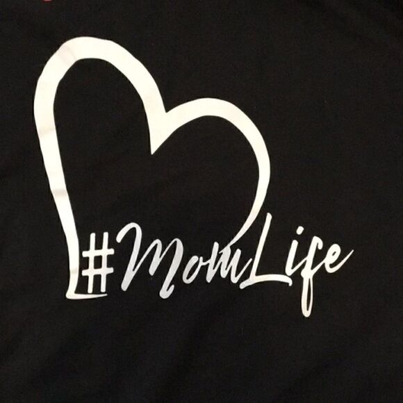 Mom Life Black Ling Sleeves Sweater In XXL CREWNECK - Picture 4 of 8